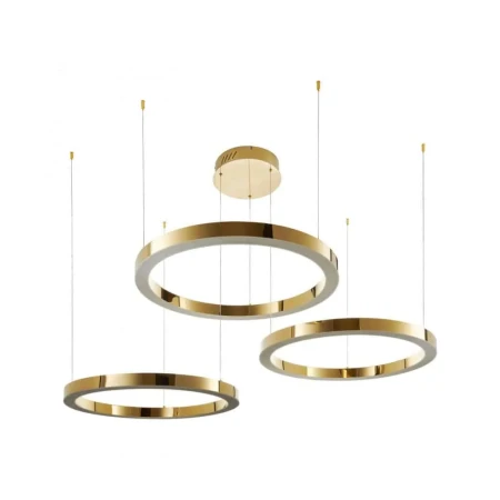 Lampa wisząca CIRCLE 80+80+80 LED złoty połysk na 1 podsufitce -  DN924-80+80+80 gold - Step Into Design